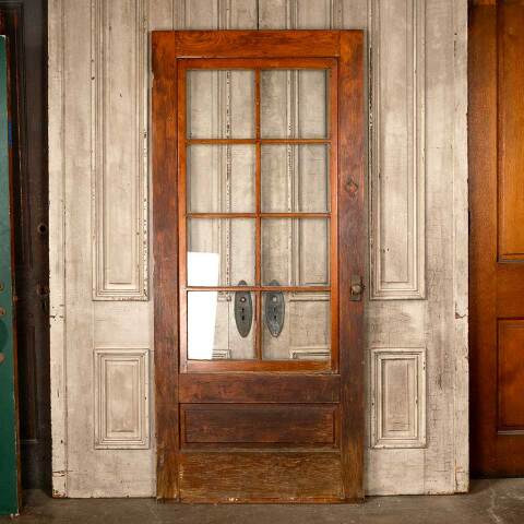 #50069 36x81 Antique 9 Lite Pine Wood Storm Door image 5