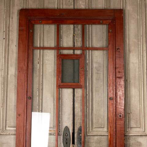 #50095 42x85 Salvaged Antique Wood Storm Door image 2