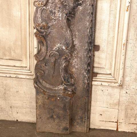 #50097 Antique Ornate Cast Iron Fireplace Surround image 3