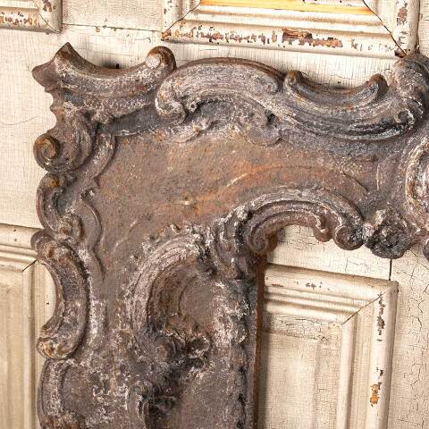 #50097 Antique Ornate Cast Iron Fireplace Surround image 2