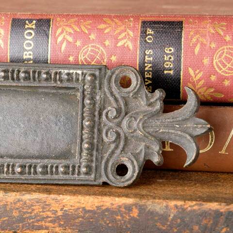 #50105 Antique Ornate Bronze Window Sash Lift image 4