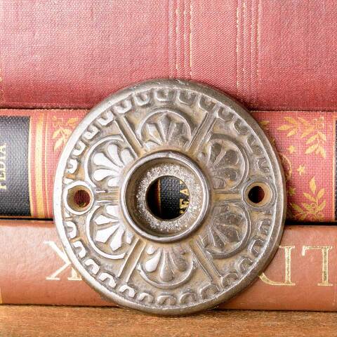 #50147 Antique Ornate Cast Iron Doorknob Rosette image 2