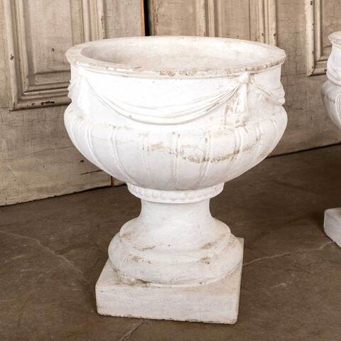 #50160 Vintage Cast Concrete Garden Urn Planters image 5