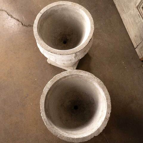 #50160 Vintage Cast Concrete Garden Urn Planters image 6