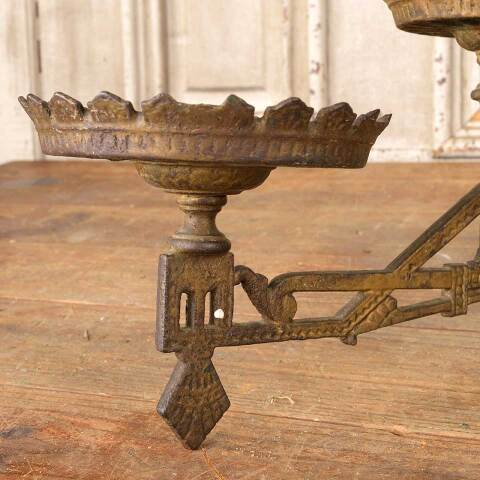 #50188 Cast Iron Wall Mount Oil Lamp Sconce image 4