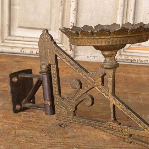 #50188 Cast Iron Wall Mount Oil Lamp Sconce image 6