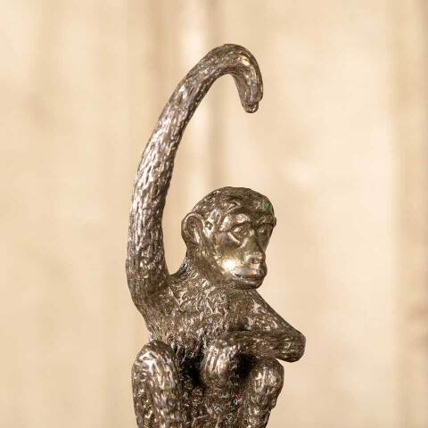 #50248 Solid Brass Monkey Lamp Finial Hardware image 2