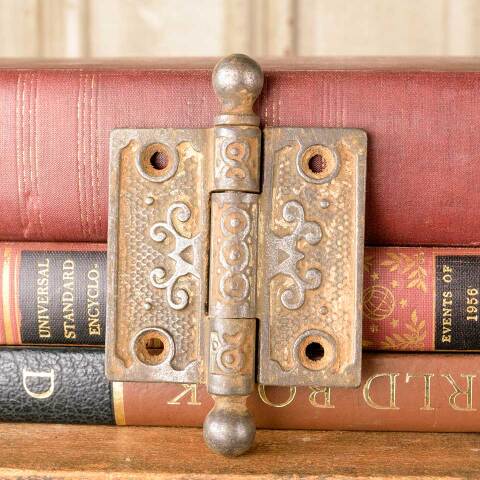 #50280 2 1/2" Ornate Cast Iron Ball Finial Door Hinge image 2
