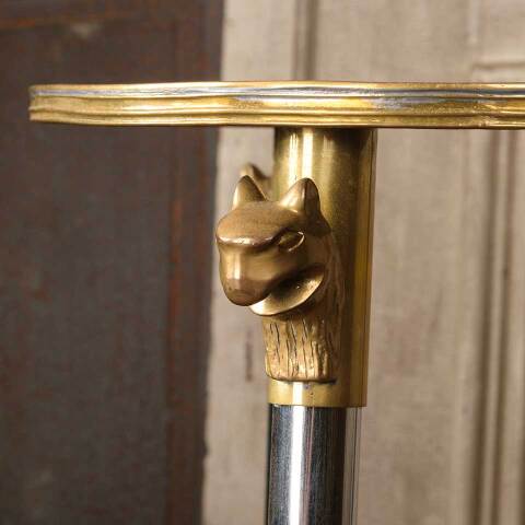 #50284 Vintage Brass & Polished Steel Table image 4