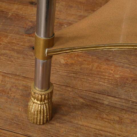 #50284 Vintage Brass & Polished Steel Table image 6