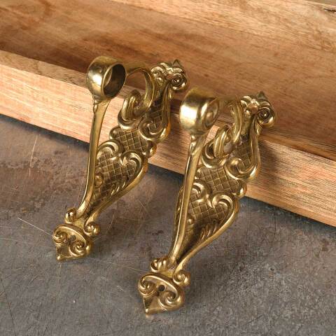#50306 24" Salvaged Vintage Gatgco Brass Towel Bar image 6