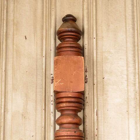 #50346 Antique Turned Wood Staircase Newel Post image 2
