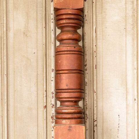 #50346 Antique Turned Wood Staircase Newel Post image 3