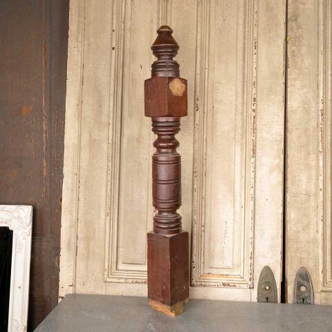 #50346 Antique Turned Wood Staircase Newel Post image 4