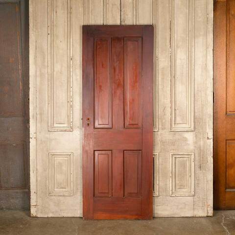 #50351 28x76 Antique 4 Panel Pine Interior Door image 4