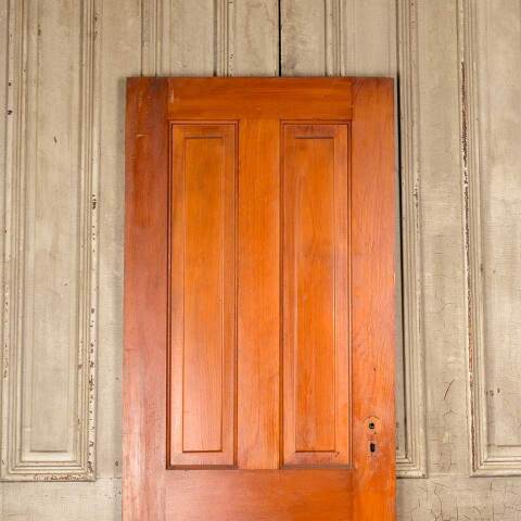 #50352 28x77 Antique 4 Panel Pine Interior Door image 2