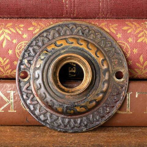 #50368 Antique Bronze Doorknob Rosette Hardware image 2