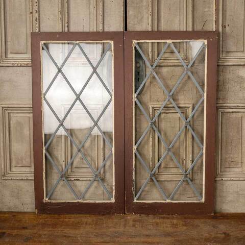 #50408 Antique Leaded Glass Casement Windows image 5