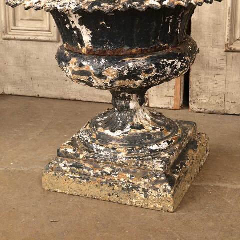#50443 Antique Cast Iron Garden Urn Planter image 2