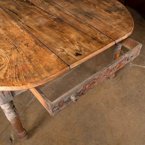 #50458 Antique Primitive Oak Table image 3