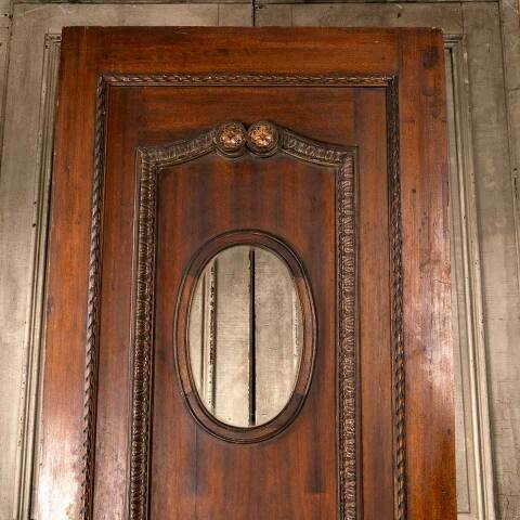 #50504 28x82 Antique Wood Butler's Pantry Door image 2