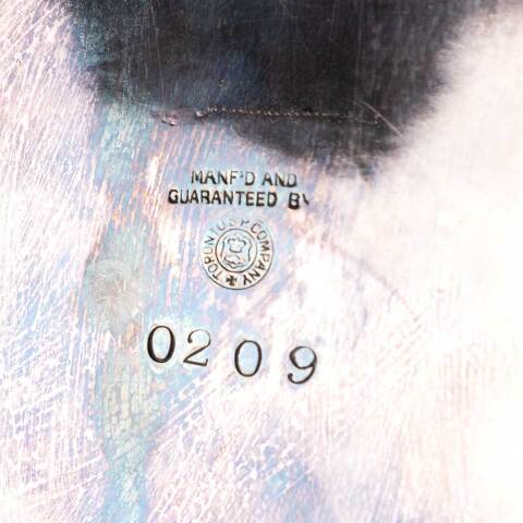 #50539 Antique Silverplate Engraved Bread Plate image 3