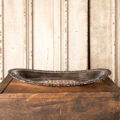 #50539 Antique Silverplate Engraved Bread Plate image 6