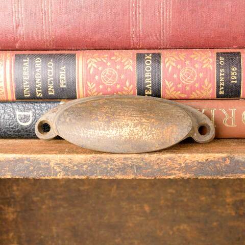 #50544 Antique Cast Iron Drawer Bin Pull Hardware image 5