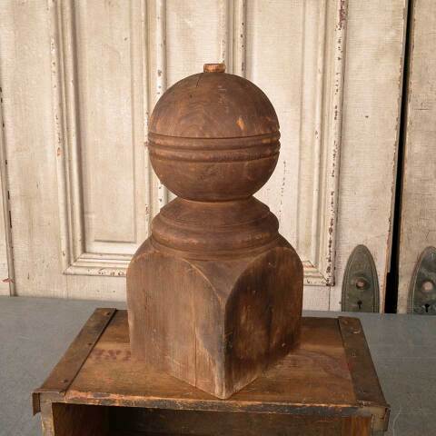 #50598 Antique Wood Staircase Newel Post Finial image 7