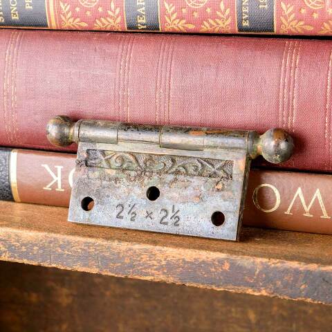 #50615 2 1/2" Antique Ornate Door Hinge Hardware image 3