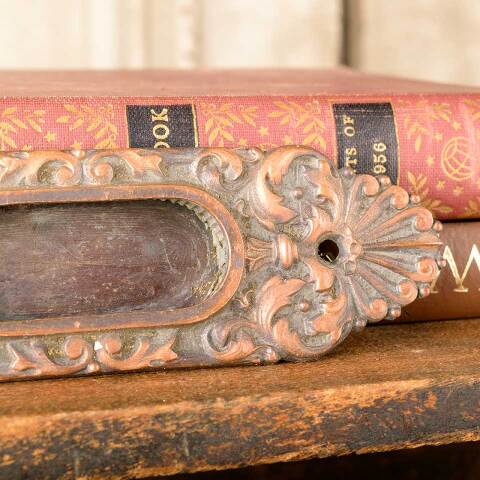 #50619 Antique Ornate Bronze Sash Window Lift image 3