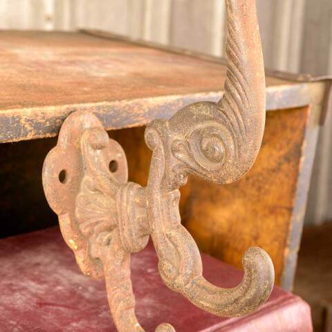 #50621 Antique Ornate Cast Iron Hat & Coat Hook image 3