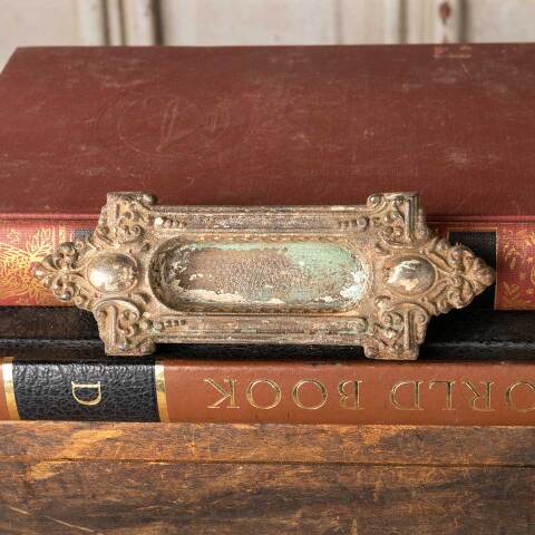 #50622 Antique Ornate Cast Iron Window Sash Lift image 4