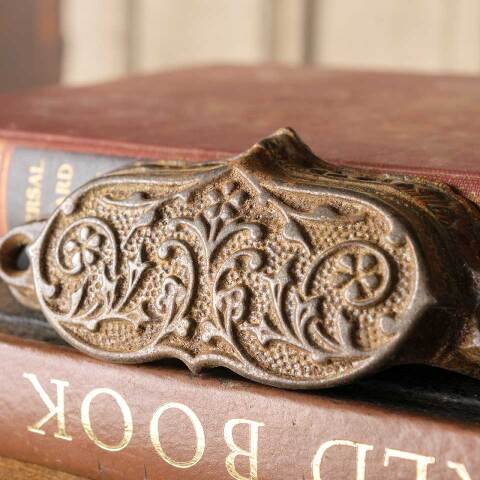 #50624 Antique Cast Iron Drawer Bin Pull Hardware image 4