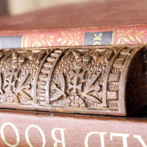 #50627 Antique Cast Iron Bin Pull Drawer Hardware image 4