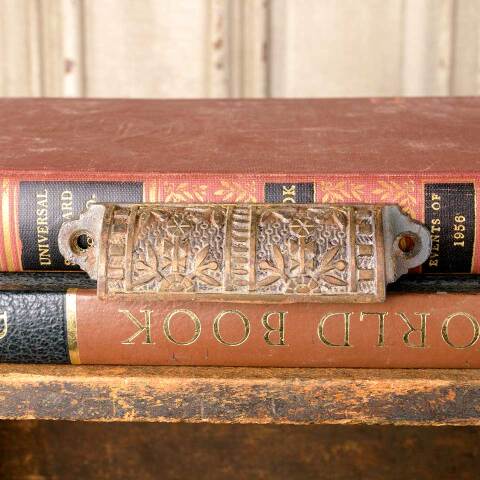 #50627 Antique Cast Iron Bin Pull Drawer Hardware image 7