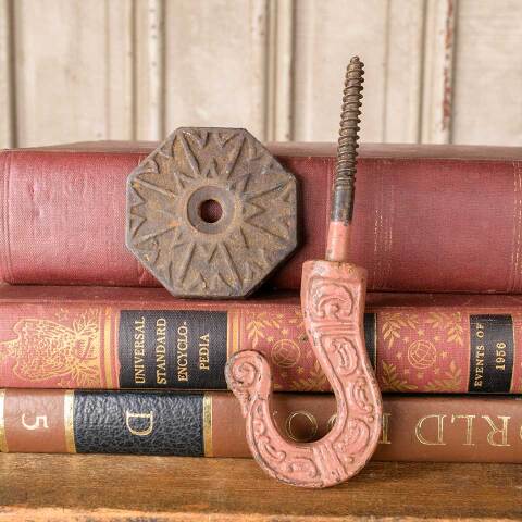 #50643 Antique Ornate Cast Iron Chandelier Hook image 6