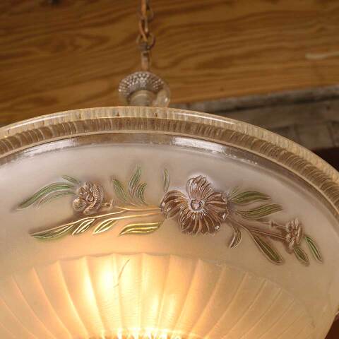 #50652 Antique 2 Bulb Chandelier Light Fixture image 6