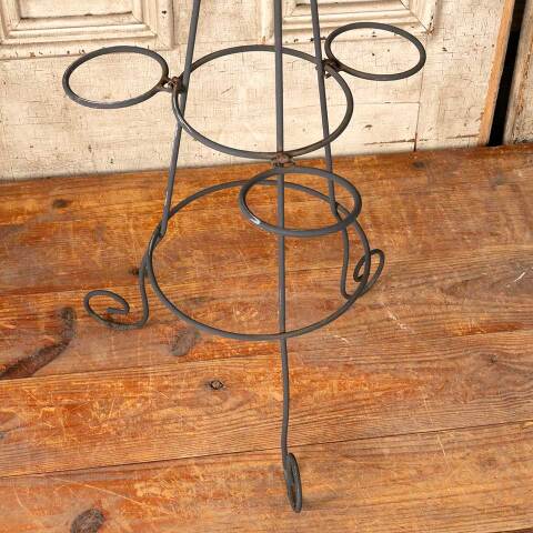 #50681 Wrought Iron Fleur-De-Lis Obelisk Plant Stand image 3