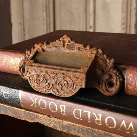 #50703 Antique Ornate Cast Iron Apothecary Bin Pull image 6