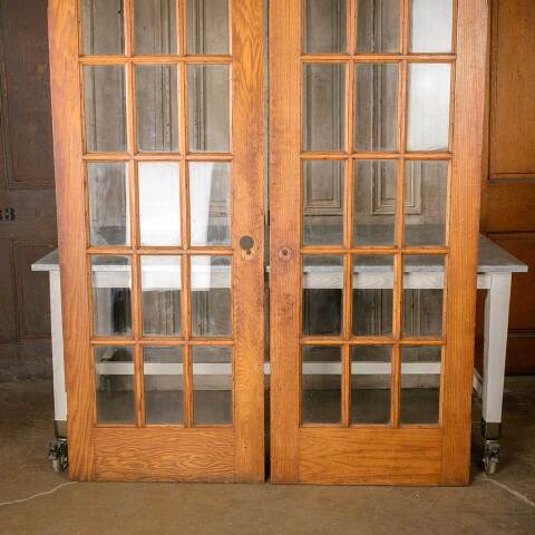 #50741 59x79 Antique 15 Lite Interior French Doors image 4