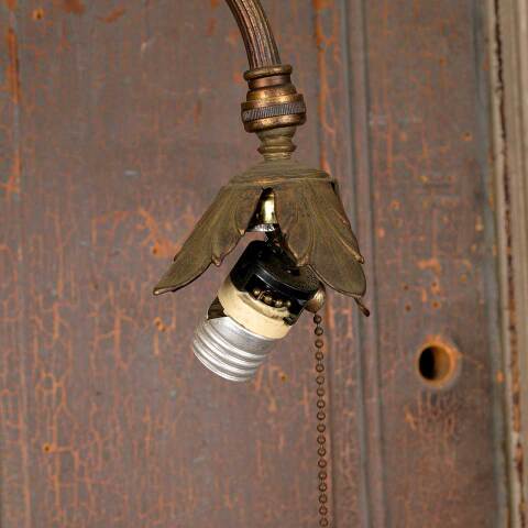 #50746 Antique Ornate Brass Floor Lamp image 3