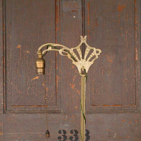 #50747 Antique Ornate Cast Iron Floor Lamp image 2