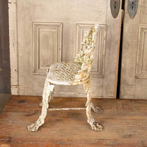 #50773 Vintage Cast Iron Garden Patio Chair image 6