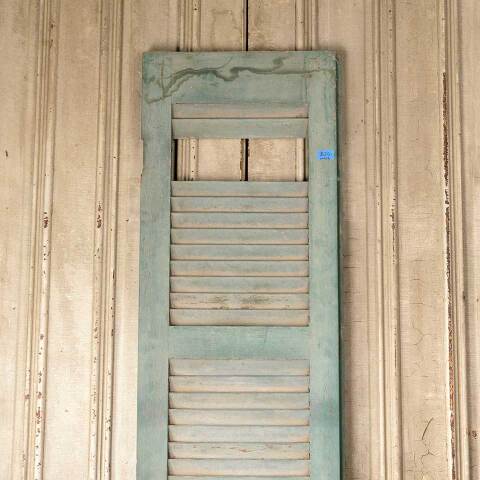 #50828 Antique Exterior Louvered Wood Shutter image 2