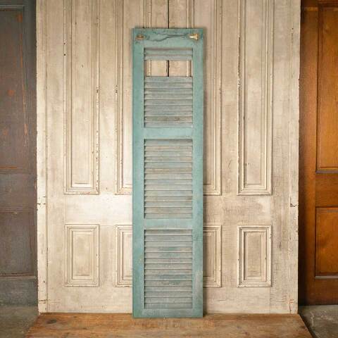 #50828 Antique Exterior Louvered Wood Shutter image 4