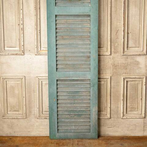 #50828 Antique Exterior Louvered Wood Shutter image 6