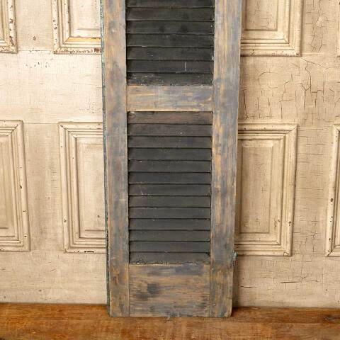 #50829 Antique Exterior Louvered Wood Shutter image 6