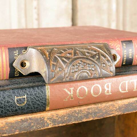 #50881 Antique Cast Iron Bin Pull Drawer Hardware image 3