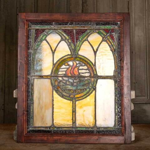 #50891 Salvaged Antique Stained Glass Window image 5